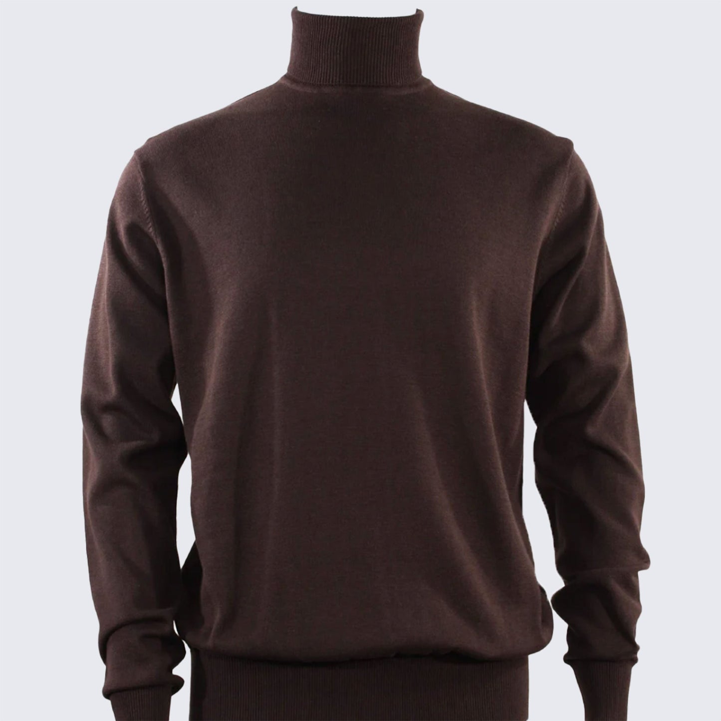 Men's Brown Turtleneck Sweater