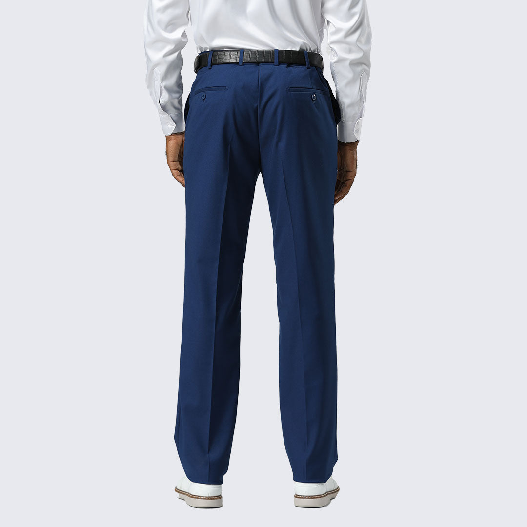 Indigo Modern Fit Dress Pants – Flat Front, Unhemmed (Expandable Waistband)