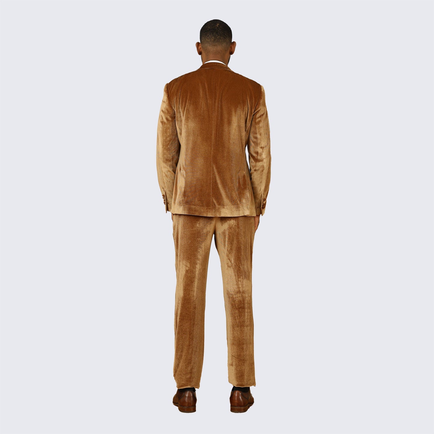 Golden Velvet Tuxedo Two Piece Set  - Wedding - Prom