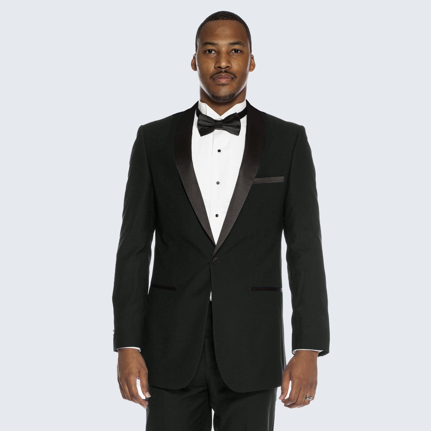 Black Tuxedo Slim Fit with Shawl Lapel - Wedding - Prom