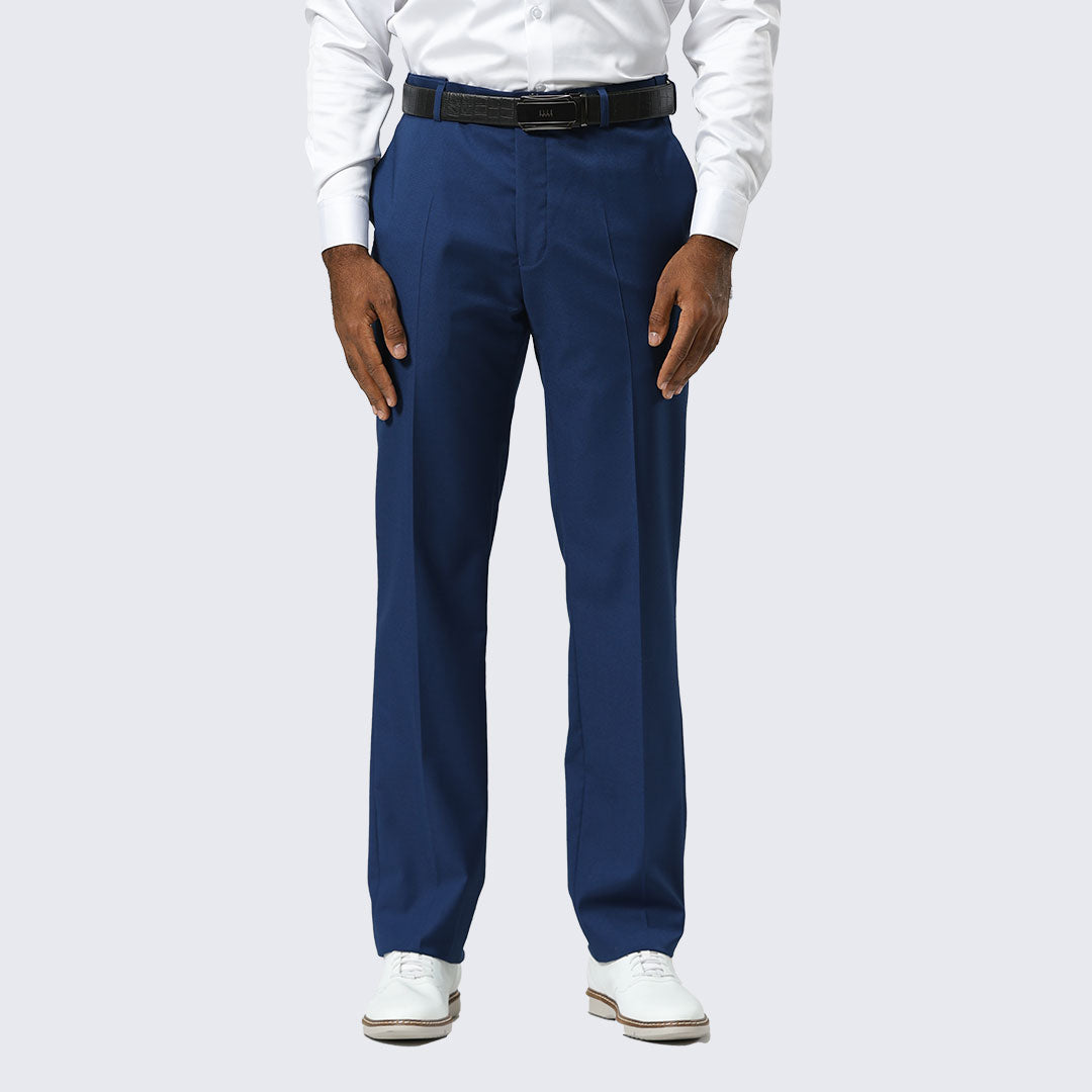 Indigo Modern Fit Dress Pants – Flat Front, Unhemmed (Expandable Waistband)