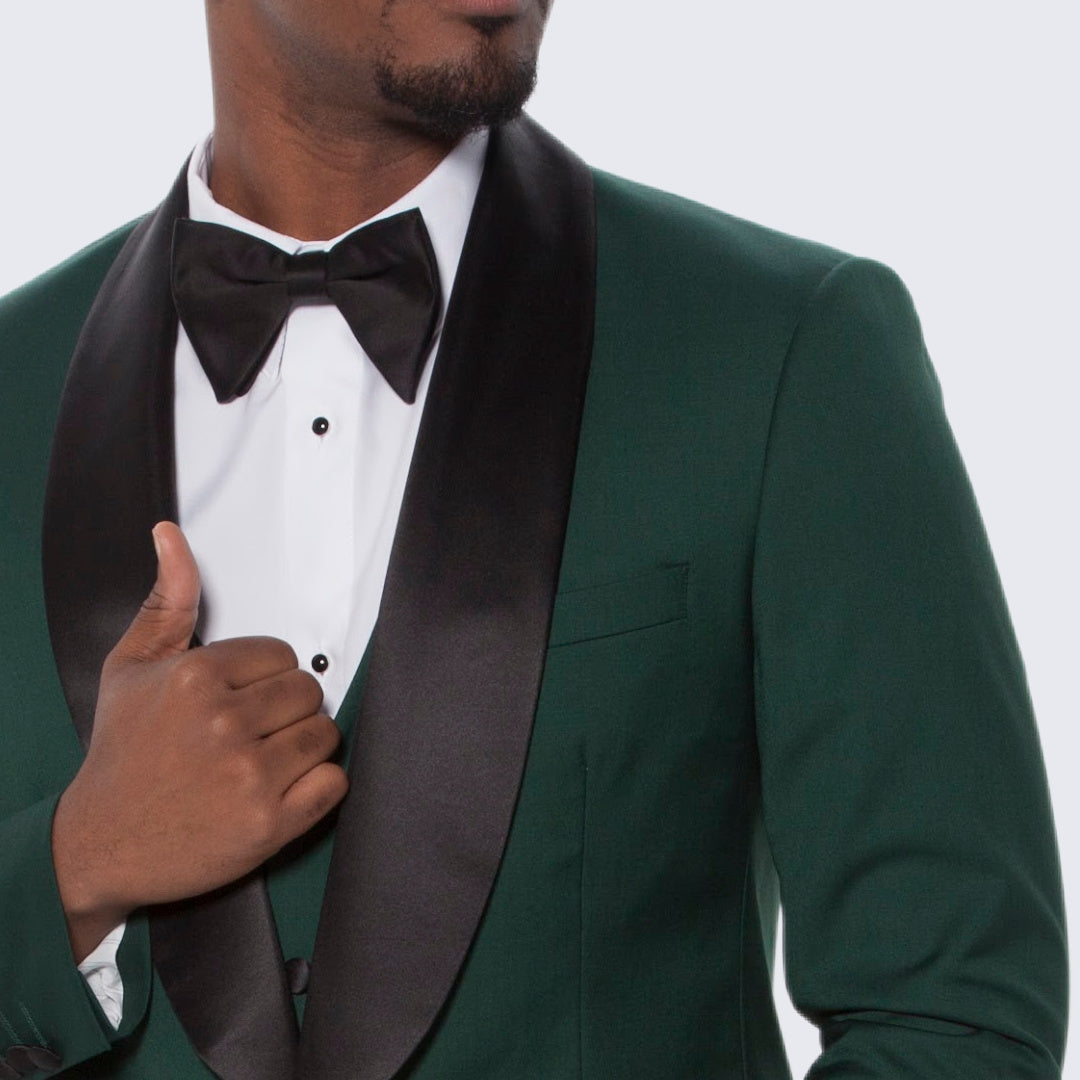 [DISCOUNTED] Green Tuxedo Slim Fit with Large Shawl Lapel by Stacy Adams - Limited Sizes